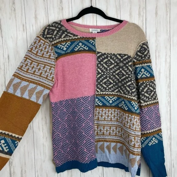 Sundance Fields Of Fair Sweater patchwork style sweater