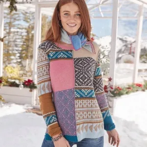 Sundance Fields Of Fair Sweater patchwork style sweater