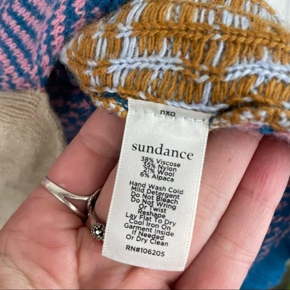 Sundance Fields Of Fair Sweater patchwork style sweater