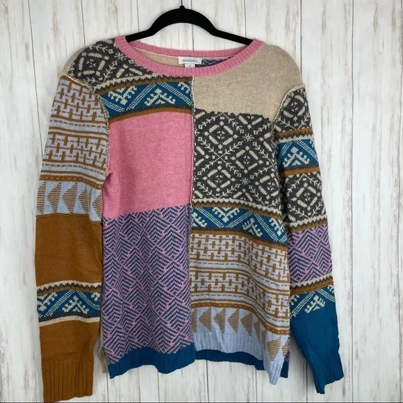 Sundance Fields Of Fair Sweater patchwork style sweater