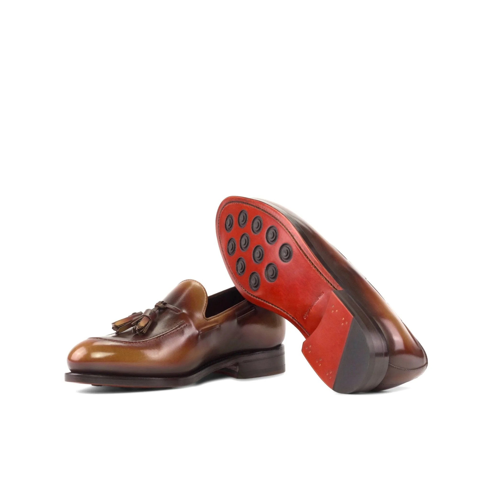Tassel Loafer in Brown Patina