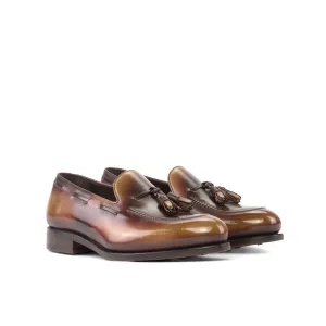 Tassel Loafer in Brown Patina