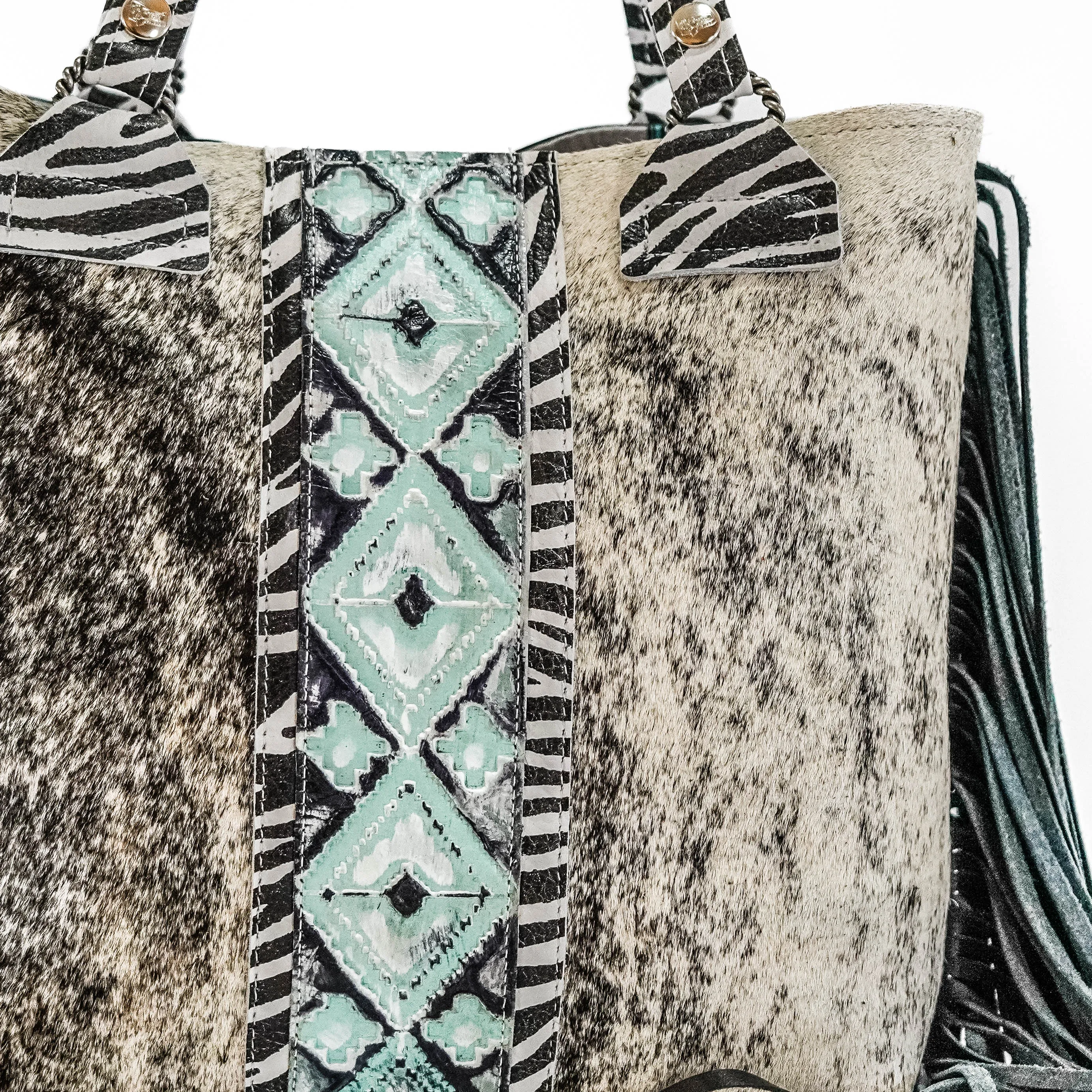 Taylor - Light Brindle w/ Iceland Navajo & Zebra Leather