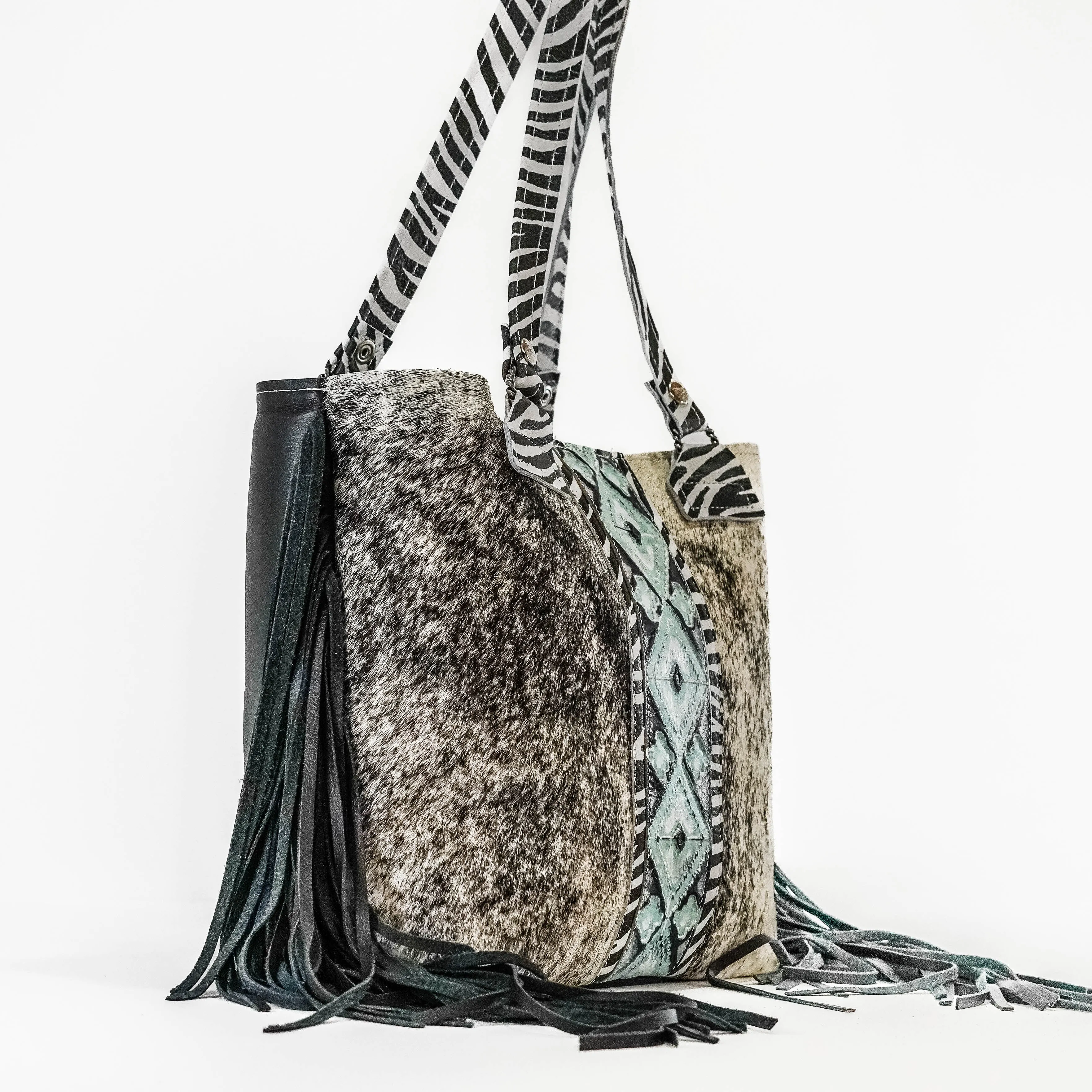 Taylor - Light Brindle w/ Iceland Navajo & Zebra Leather