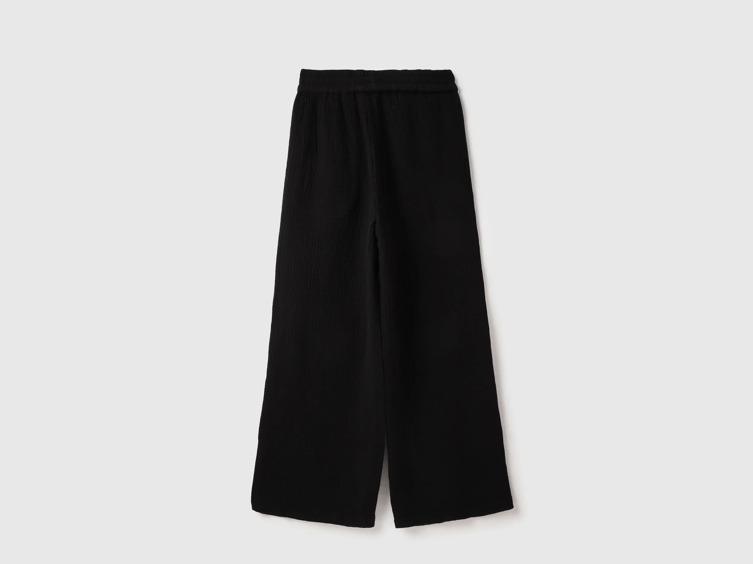 Textured Wide Leg Cheese Cloth Pants