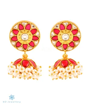 The Ankush Silver Kundan Jhumkas
