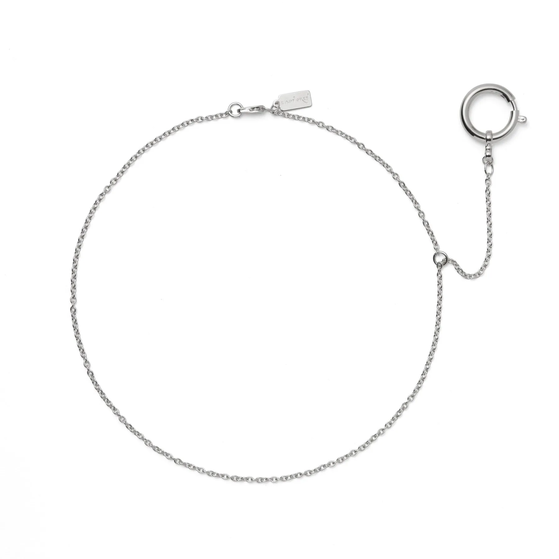 The Earring Necklace in Rhodium
