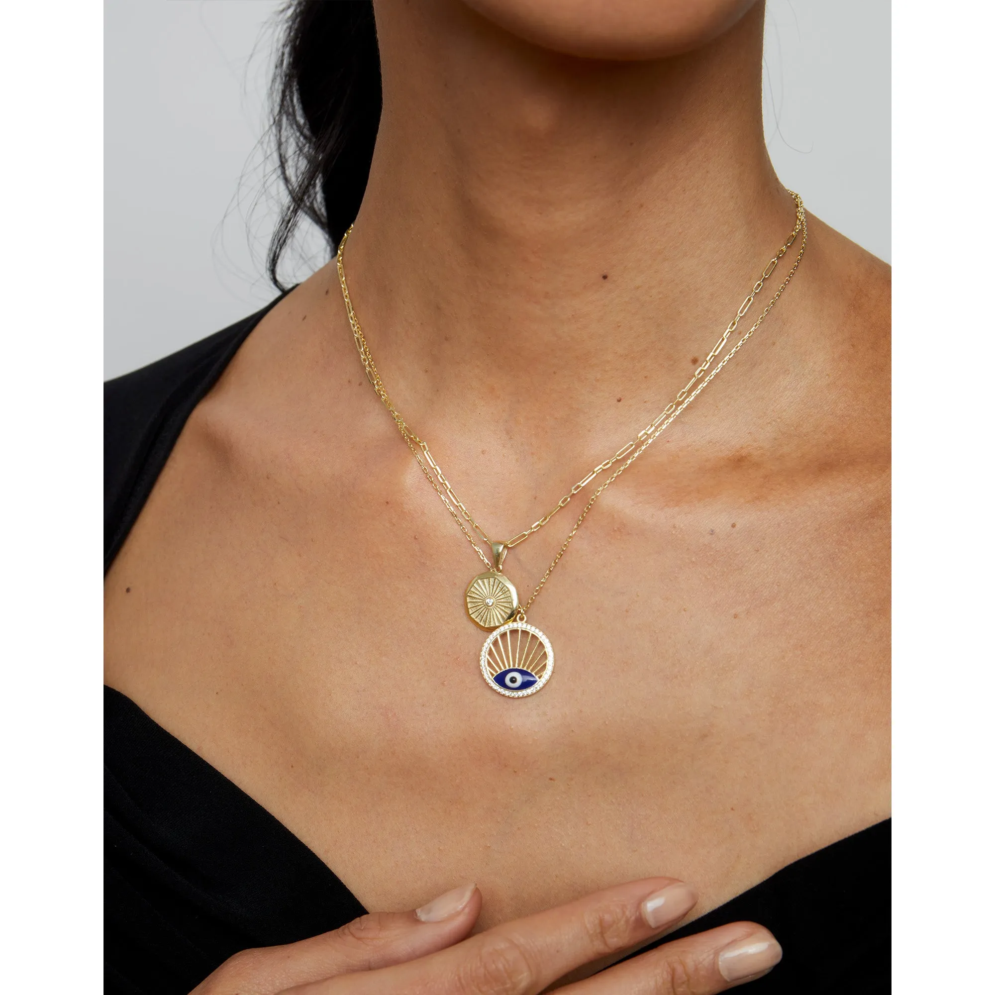 THE EVIL EYE MEDALLION NECKLACE