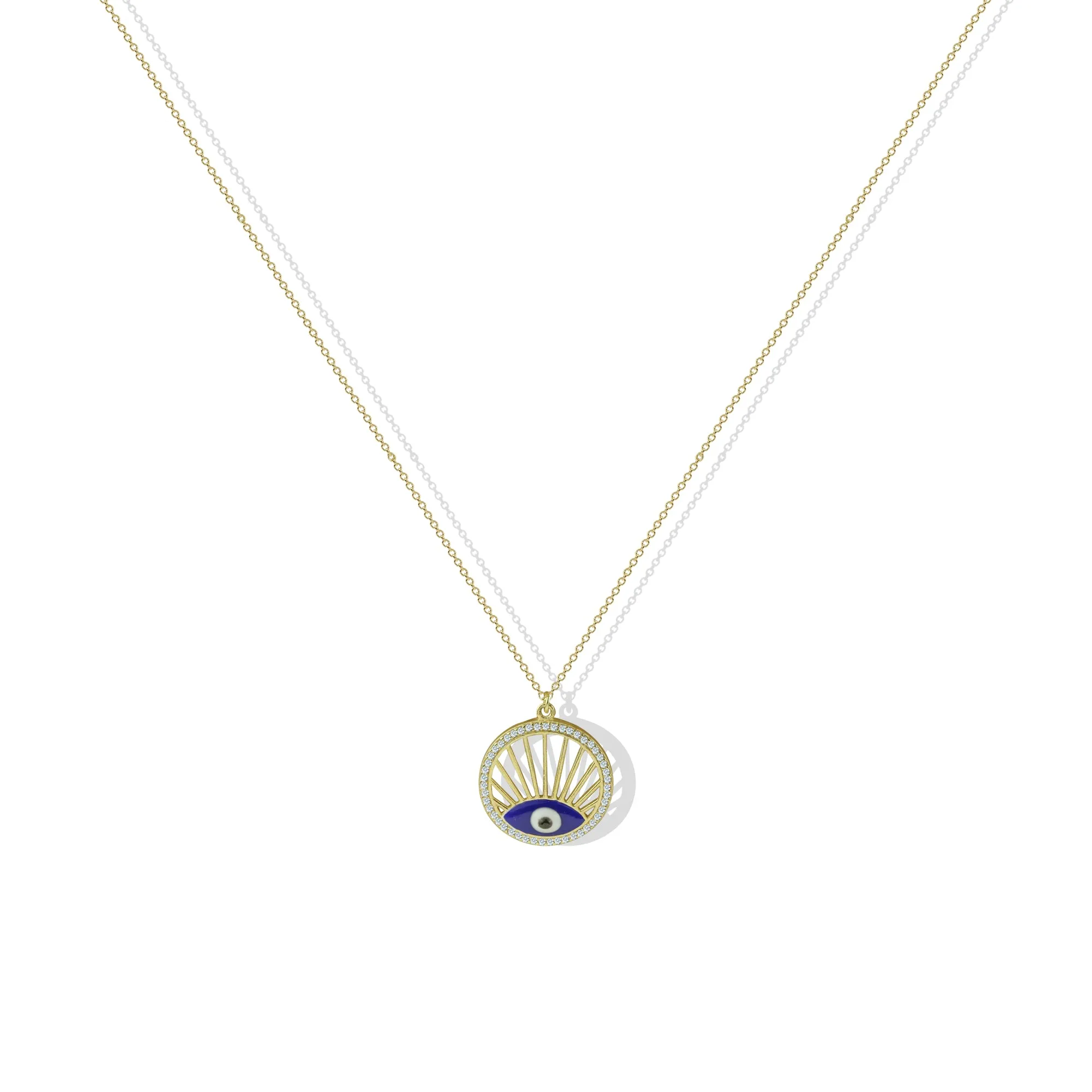 THE EVIL EYE MEDALLION NECKLACE