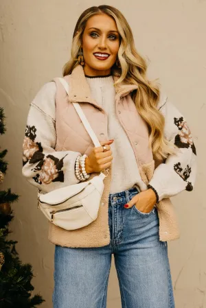 The Harriet Quilted Shearling Vest