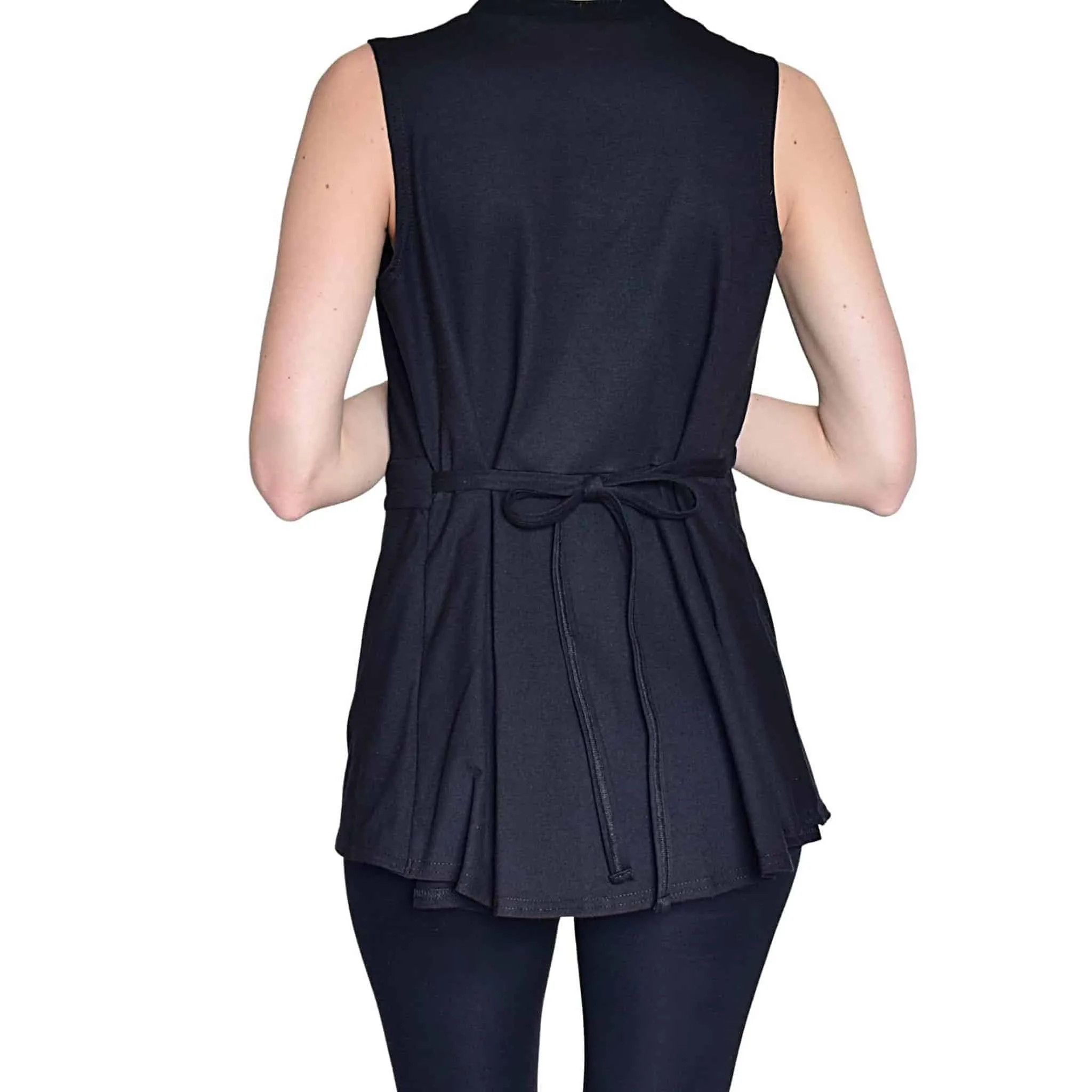 The Original Mastectomy Drain Pocket Top - Black
