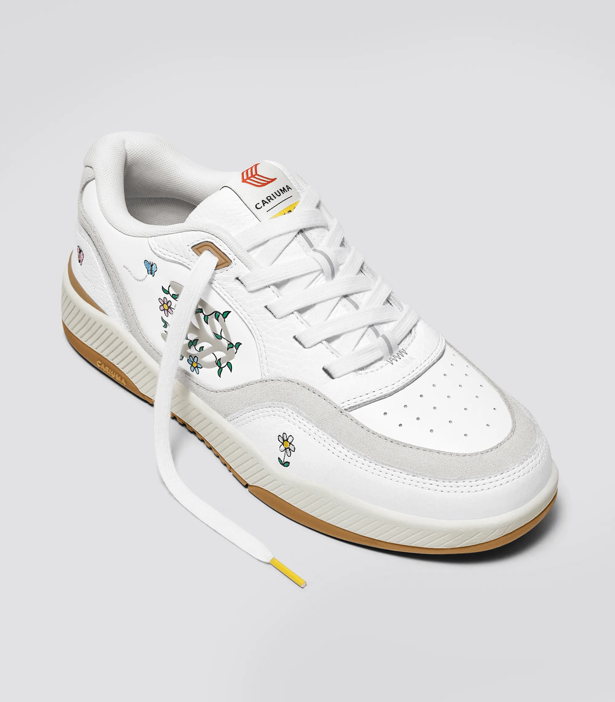 The Simpsons UBA White Leather Lisa Flowers Sneaker Women