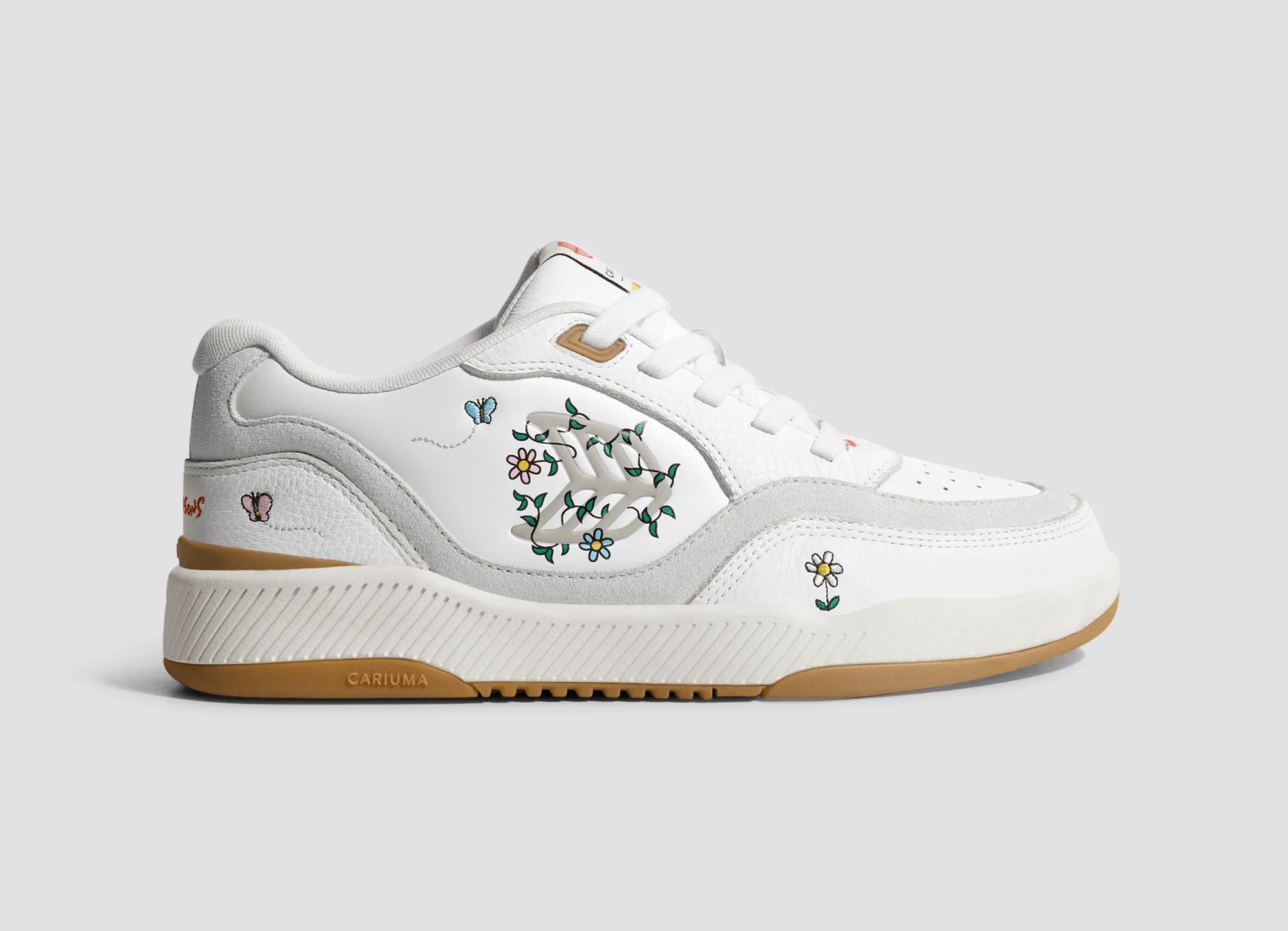 The Simpsons UBA White Leather Lisa Flowers Sneaker Women