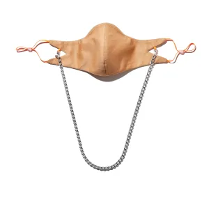 The Tina Cotton Twill in Latte with 7mm Silver chain