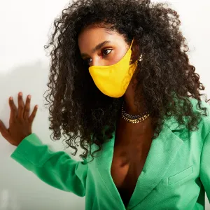 The Tina Cotton Twill in Mustard (Mask Only)