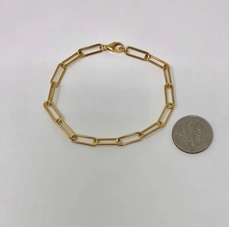 THICK Rectangle Link Chain Bracelet