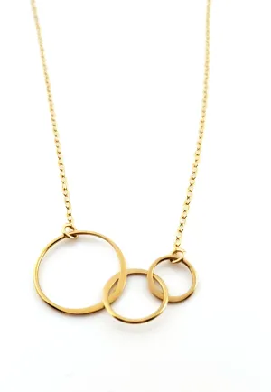 Three Circles of Life Charm - 14k Gold Filled Jewelry