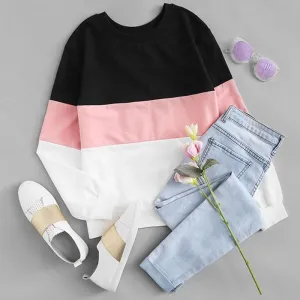 Three Tone Patchwork Sweatshirt