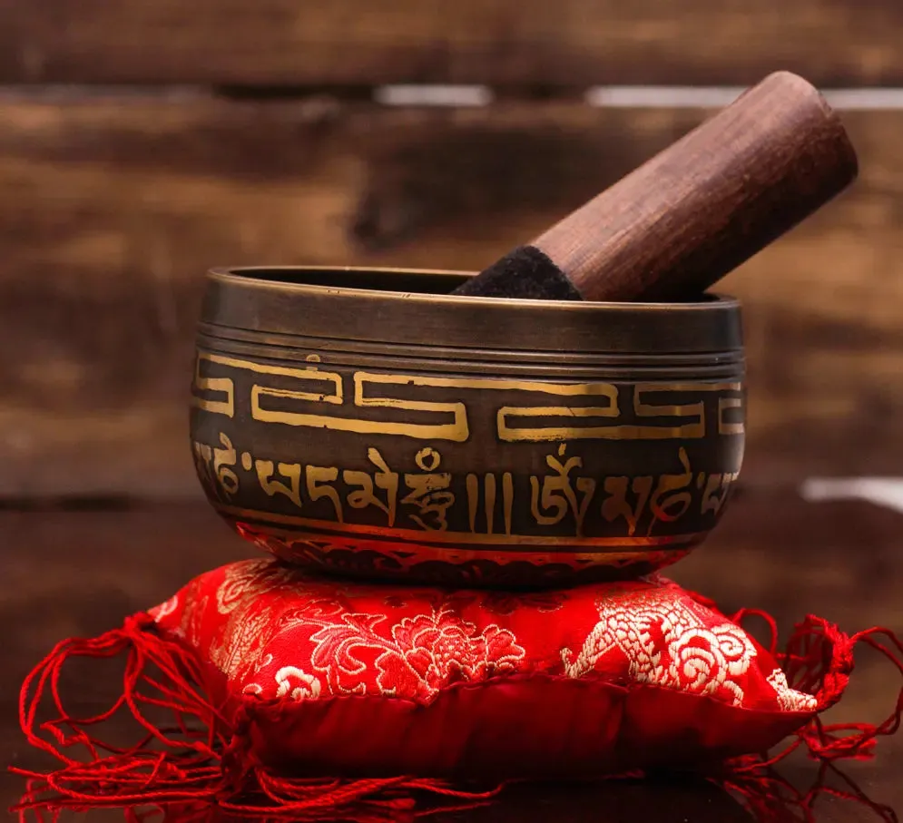 Tibetan mantra bowl With Bowl Pillow