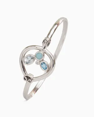Tides of Treasure Hook Bracelet - Blue Topaz/Larimar/Hampton Blue Topaz/White Zircon