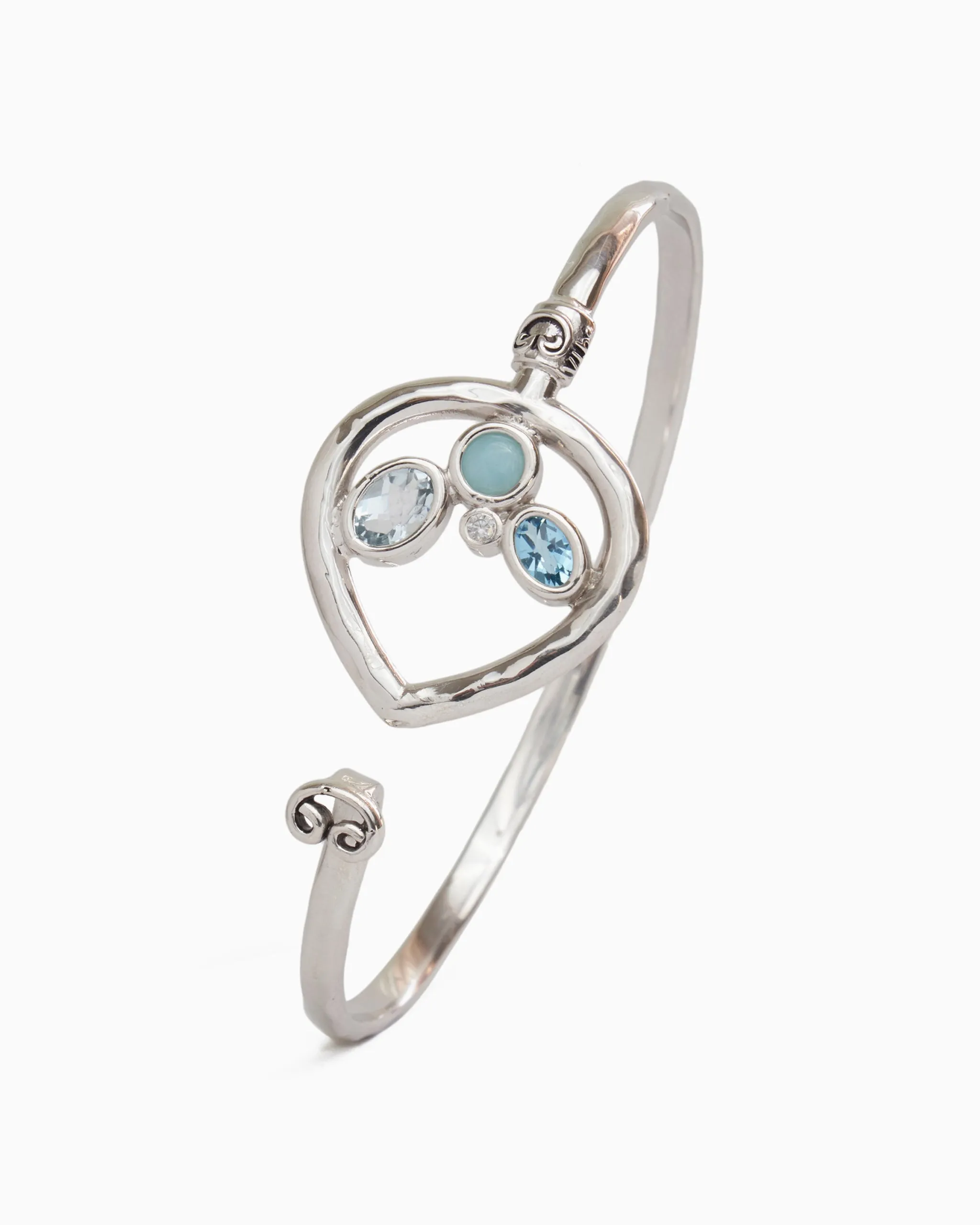 Tides of Treasure Hook Bracelet - Blue Topaz/Larimar/Hampton Blue Topaz/White Zircon