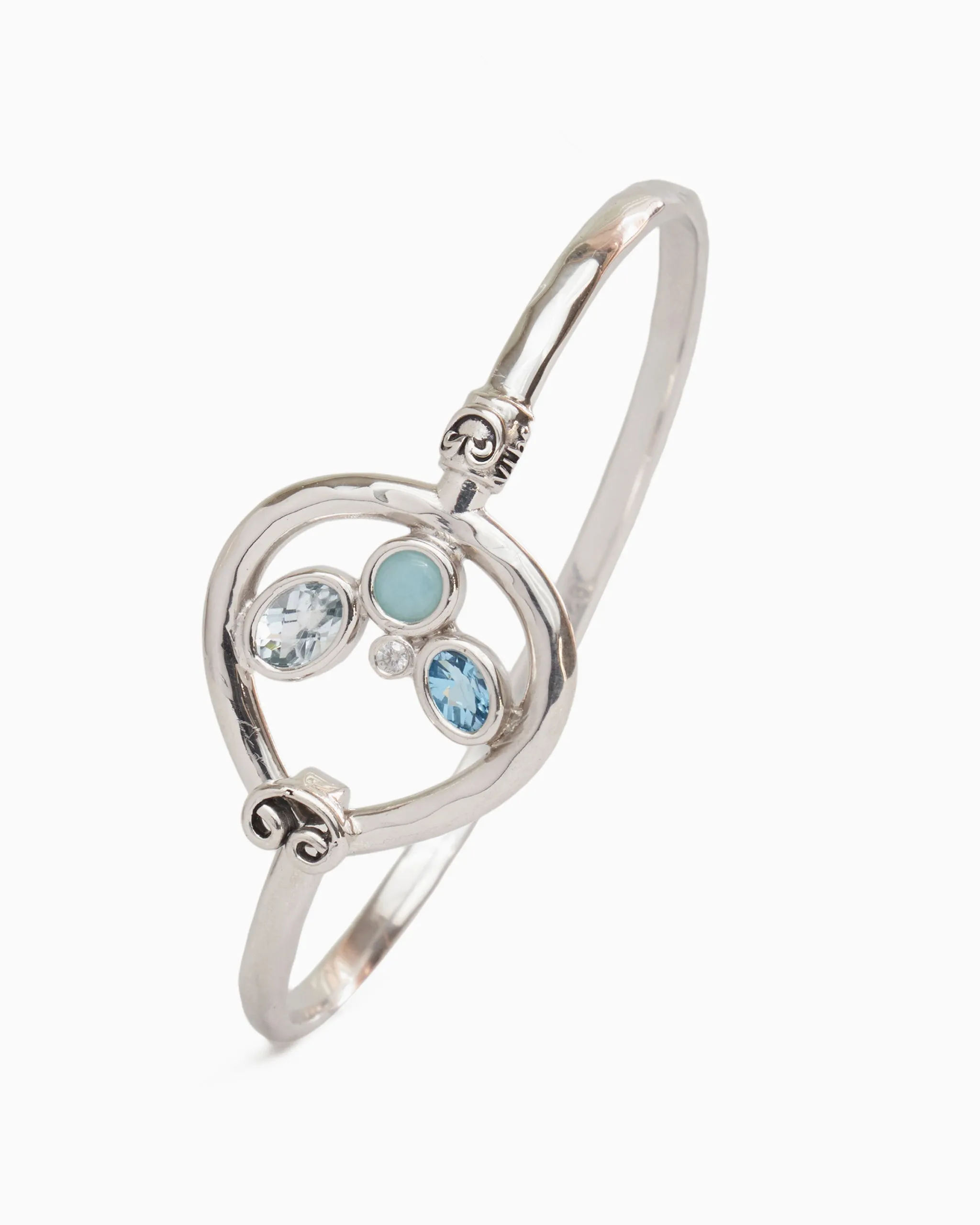 Tides of Treasure Hook Bracelet - Blue Topaz/Larimar/Hampton Blue Topaz/White Zircon