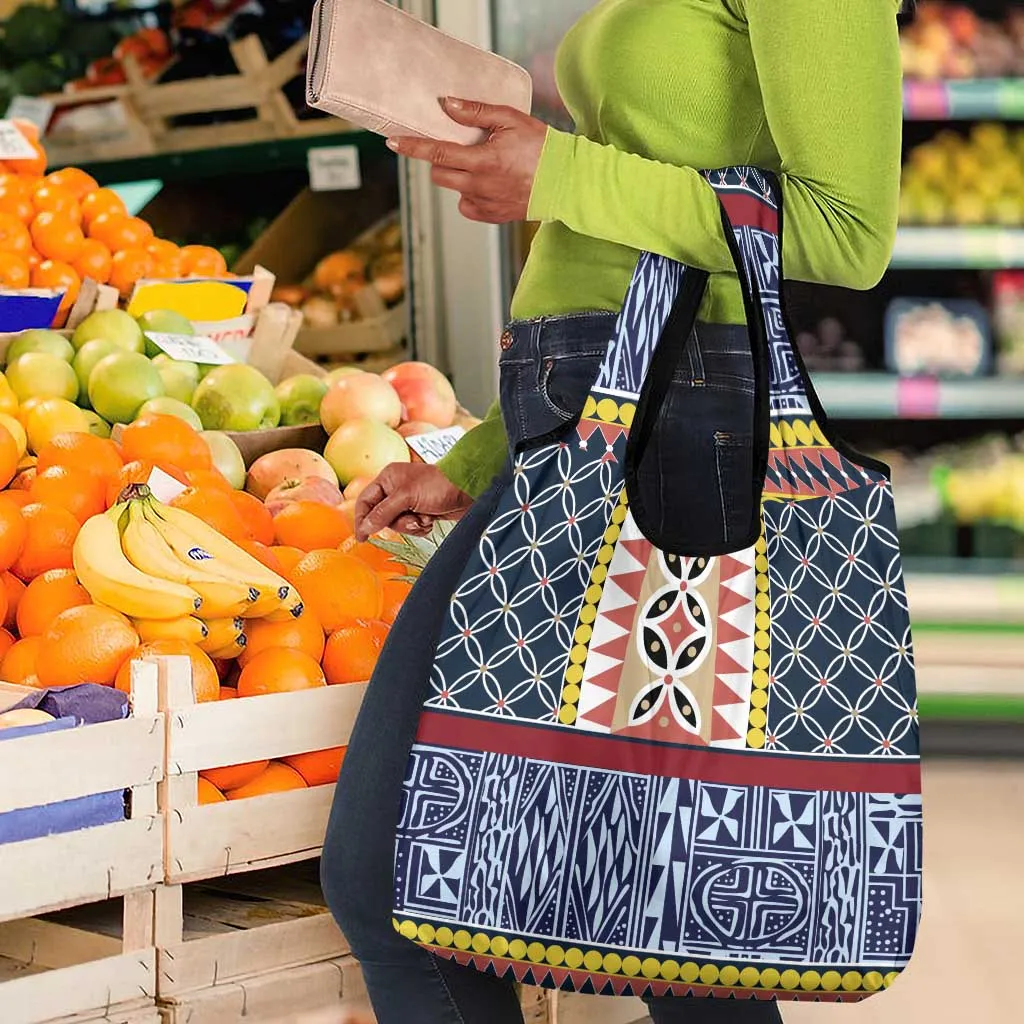 Toghu Bamenda Grocery Bag Cameroon Traditional Pattern LT15