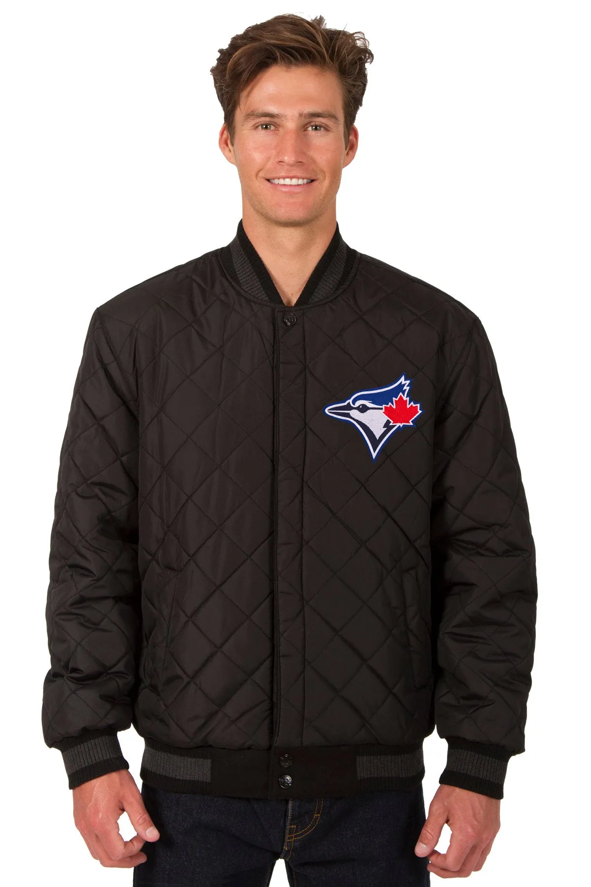 Toronto Blue Jays Reversible Wool and Leather Jacket