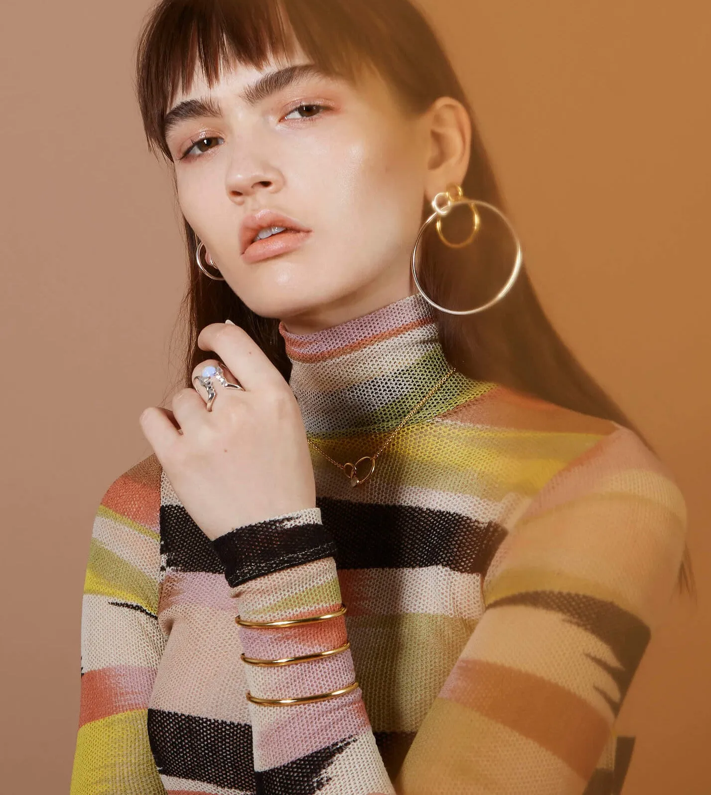 Torsion Necklace in Gold