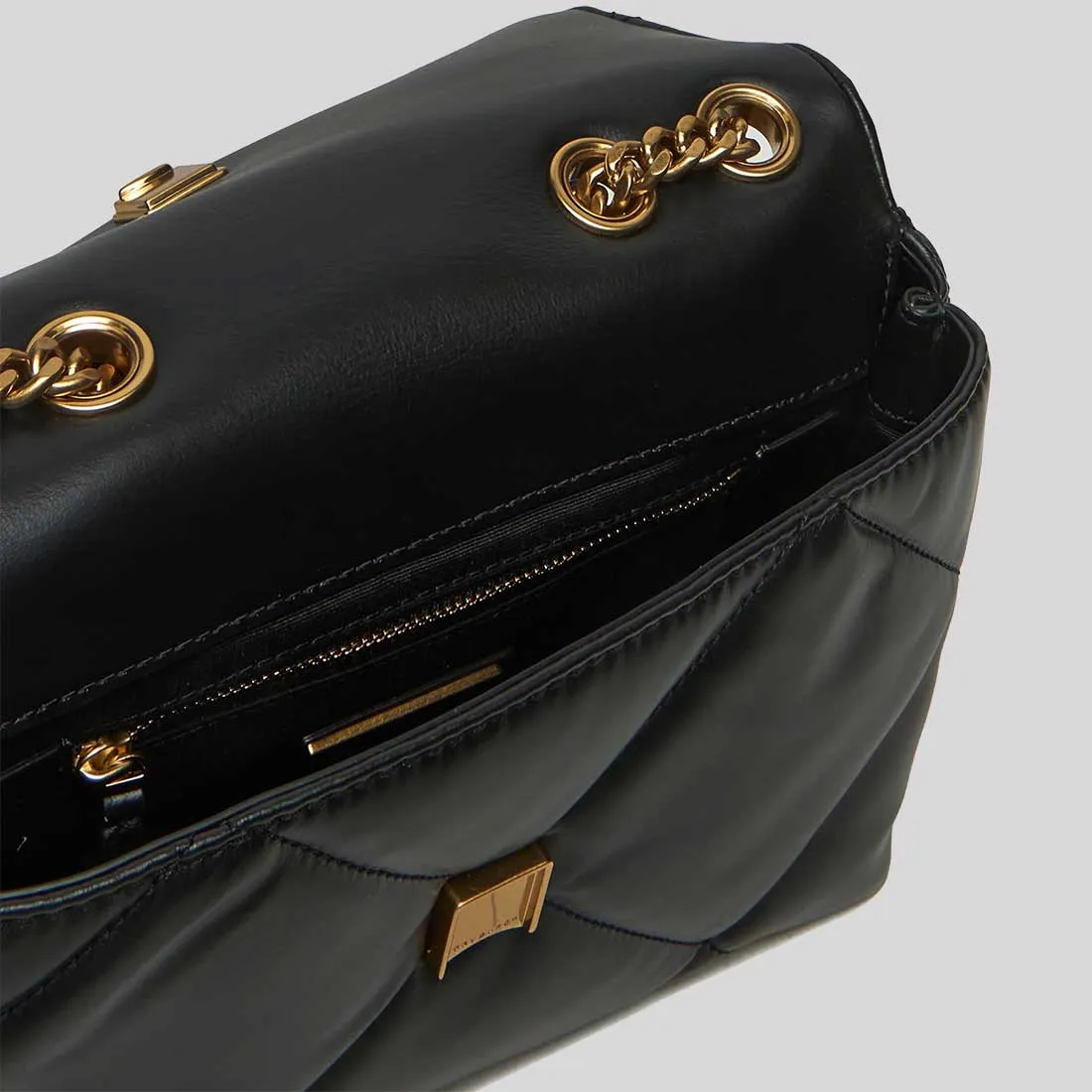 TORY BURCH Small Kira Diamond Quilt Convertible Shoulder Bag Black RB-154706