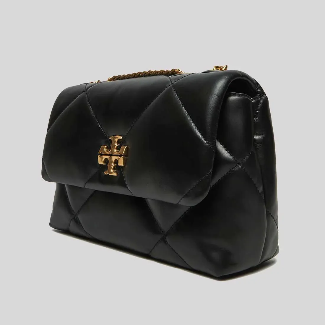 TORY BURCH Small Kira Diamond Quilt Convertible Shoulder Bag Black RB-154706
