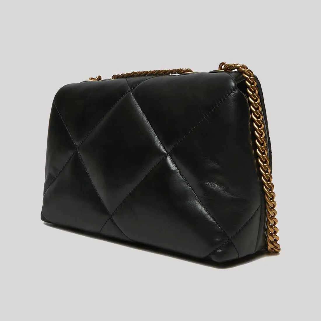 TORY BURCH Small Kira Diamond Quilt Convertible Shoulder Bag Black RB-154706