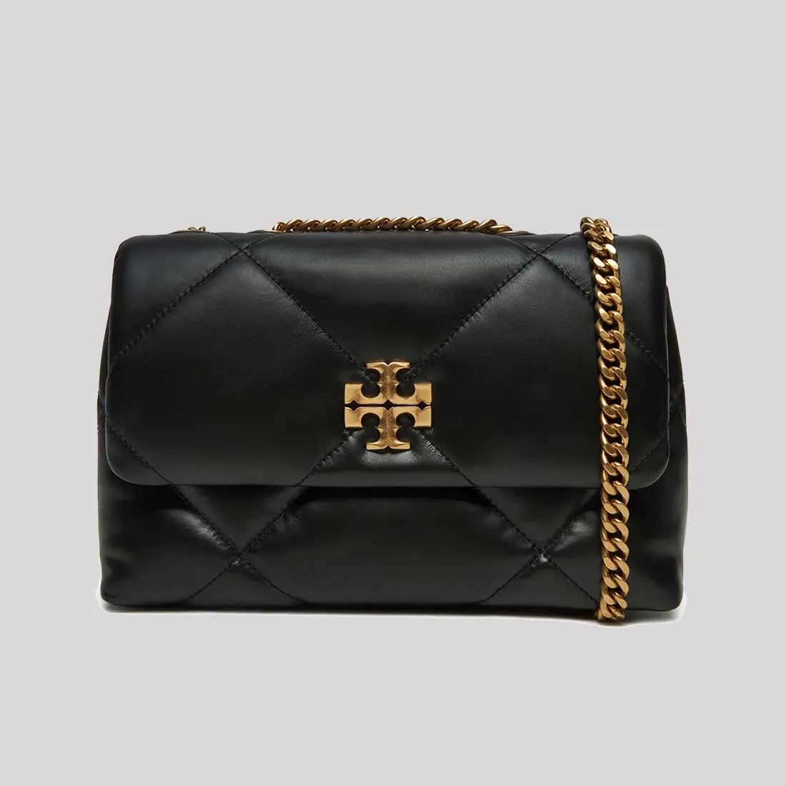 TORY BURCH Small Kira Diamond Quilt Convertible Shoulder Bag Black RB-154706
