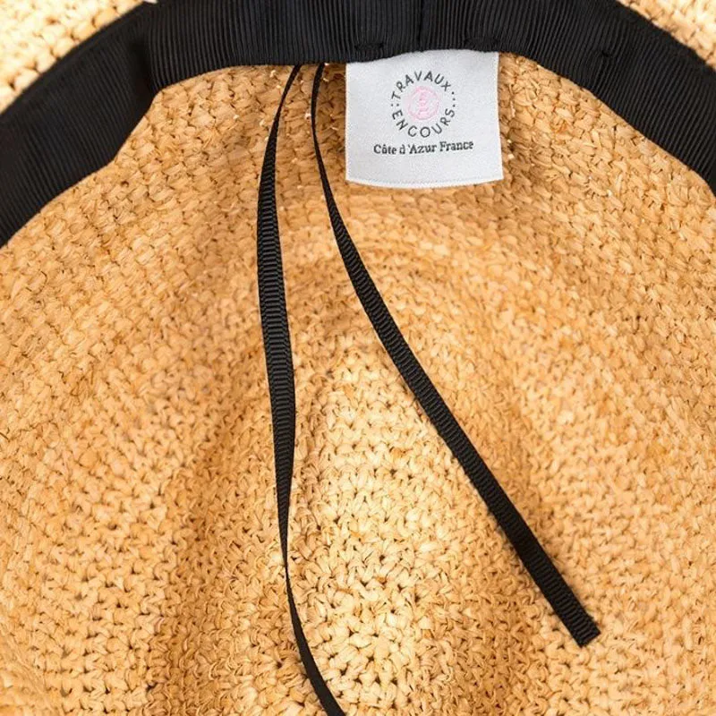 TRAVAUX EN COURS Raffia Hat in Raffia