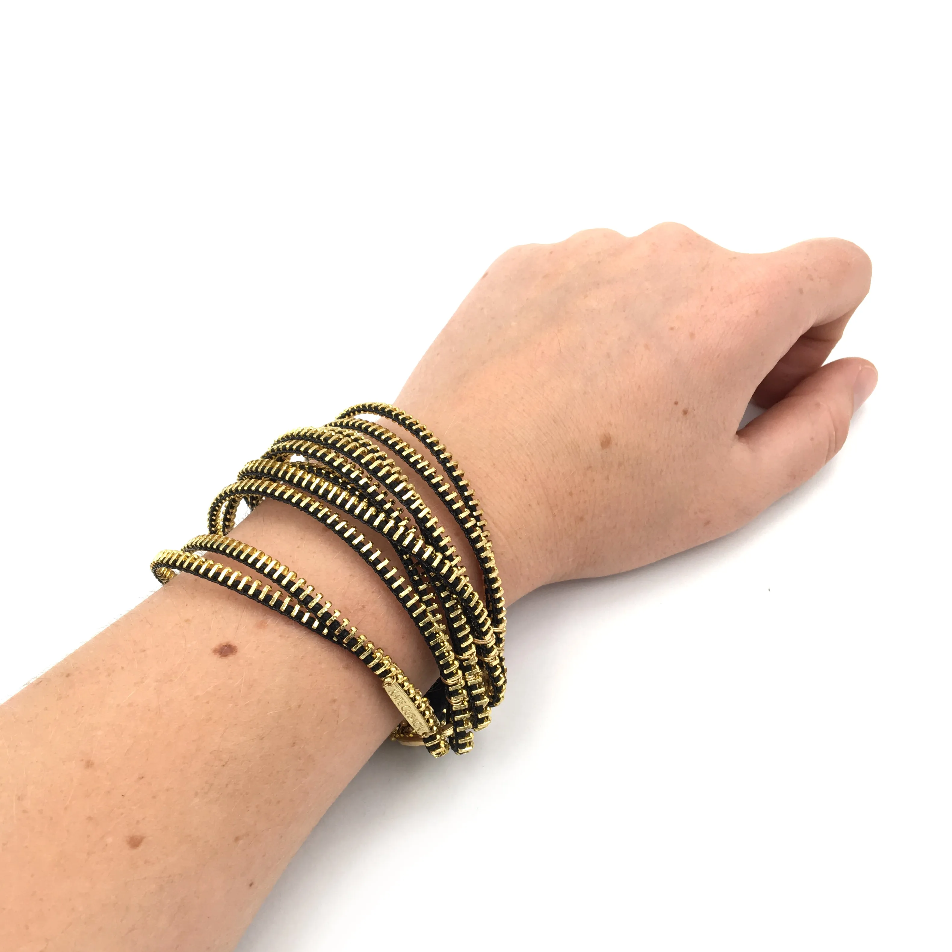 Tress Bracelet, Black & Gold