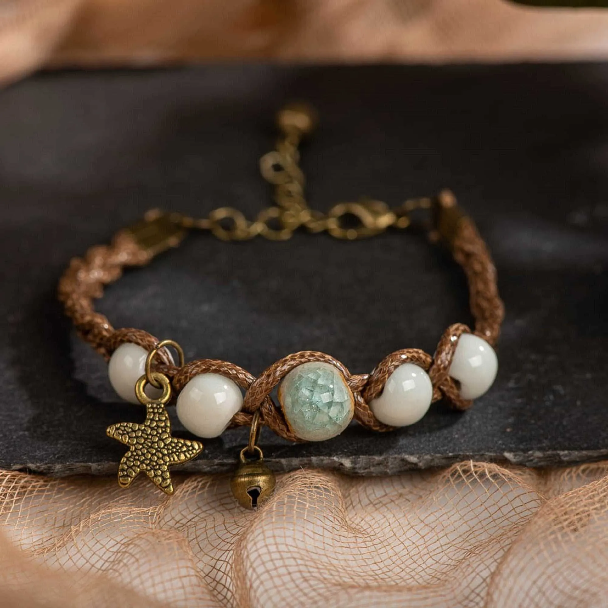Tribal Sea Style Twisted Cord Bracelet, Rope Knot Bracelet, Ethnic Boho Unisex Beach Bracelet