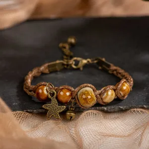 Tribal Sea Style Twisted Cord Bracelet, Rope Knot Bracelet, Ethnic Boho Unisex Beach Bracelet