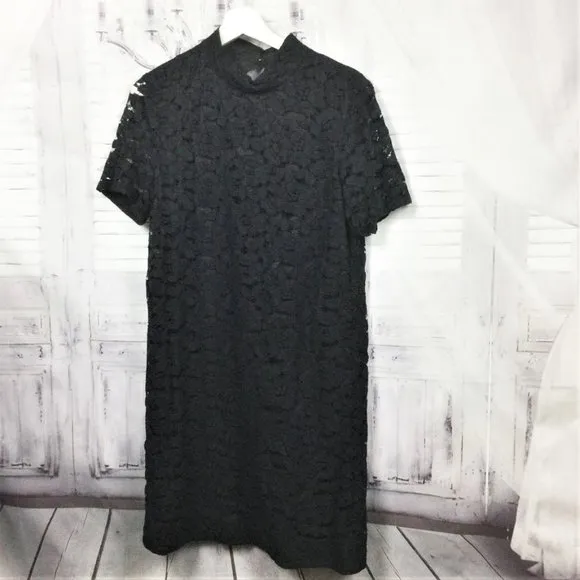 Trina Turk Black Lace Midi Dress L