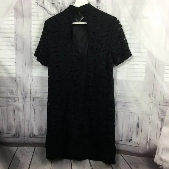 Trina Turk Black Lace Midi Dress L