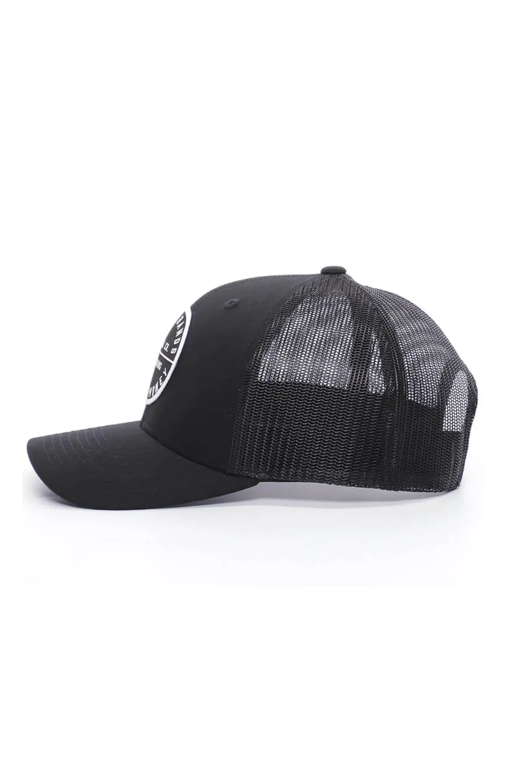 Troll Co. DCHM Curved Brim Trucker Hat for Men in Black | TC0086-BLACK