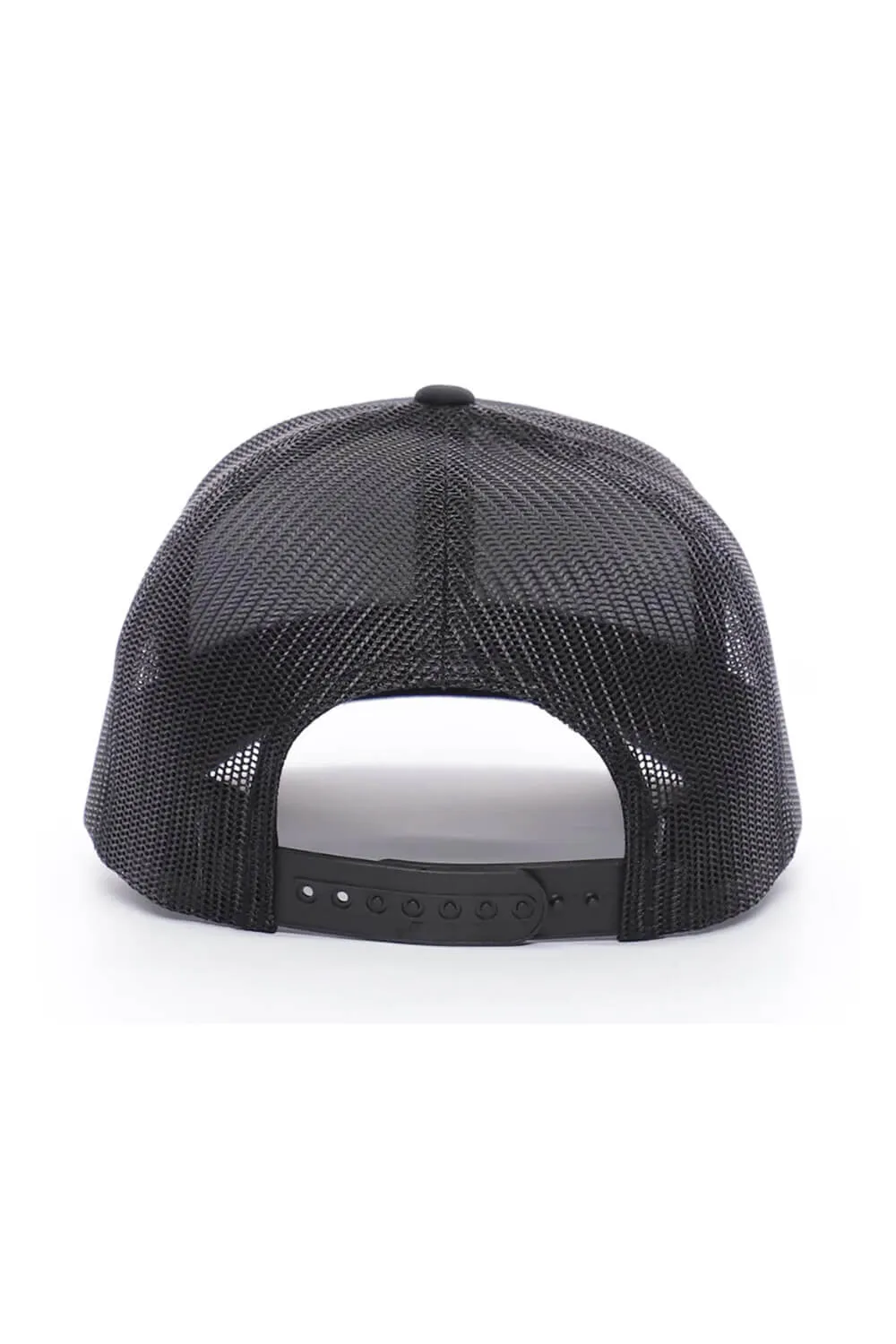 Troll Co. DCHM Curved Brim Trucker Hat for Men in Black | TC0086-BLACK