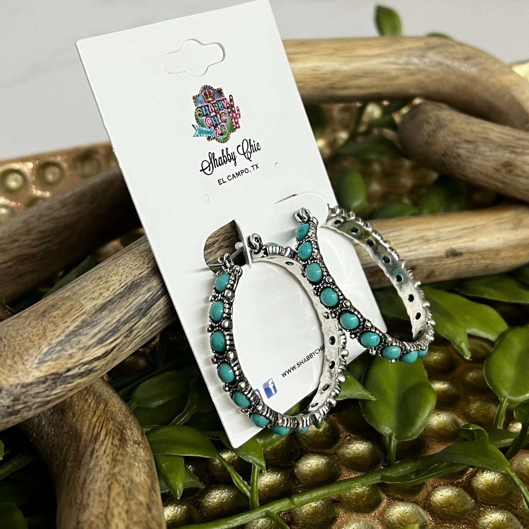 Turquoise Hoop Earrings