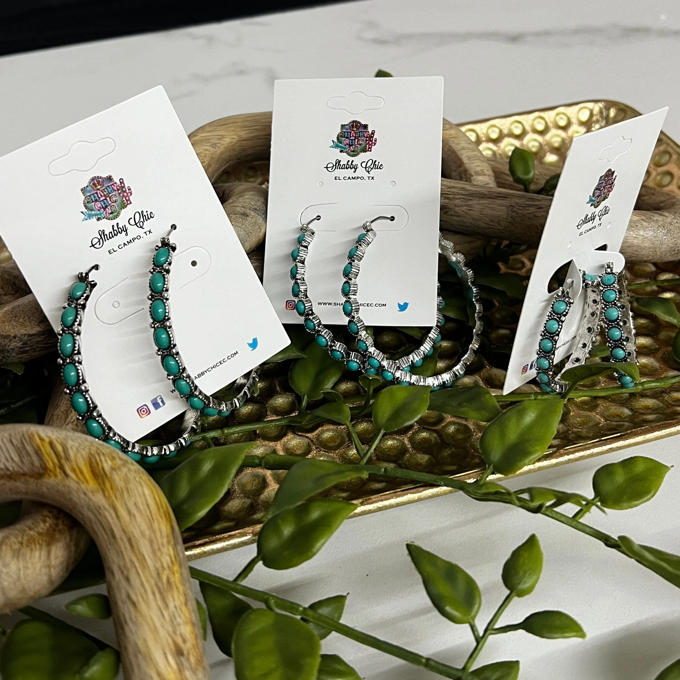 Turquoise Hoop Earrings