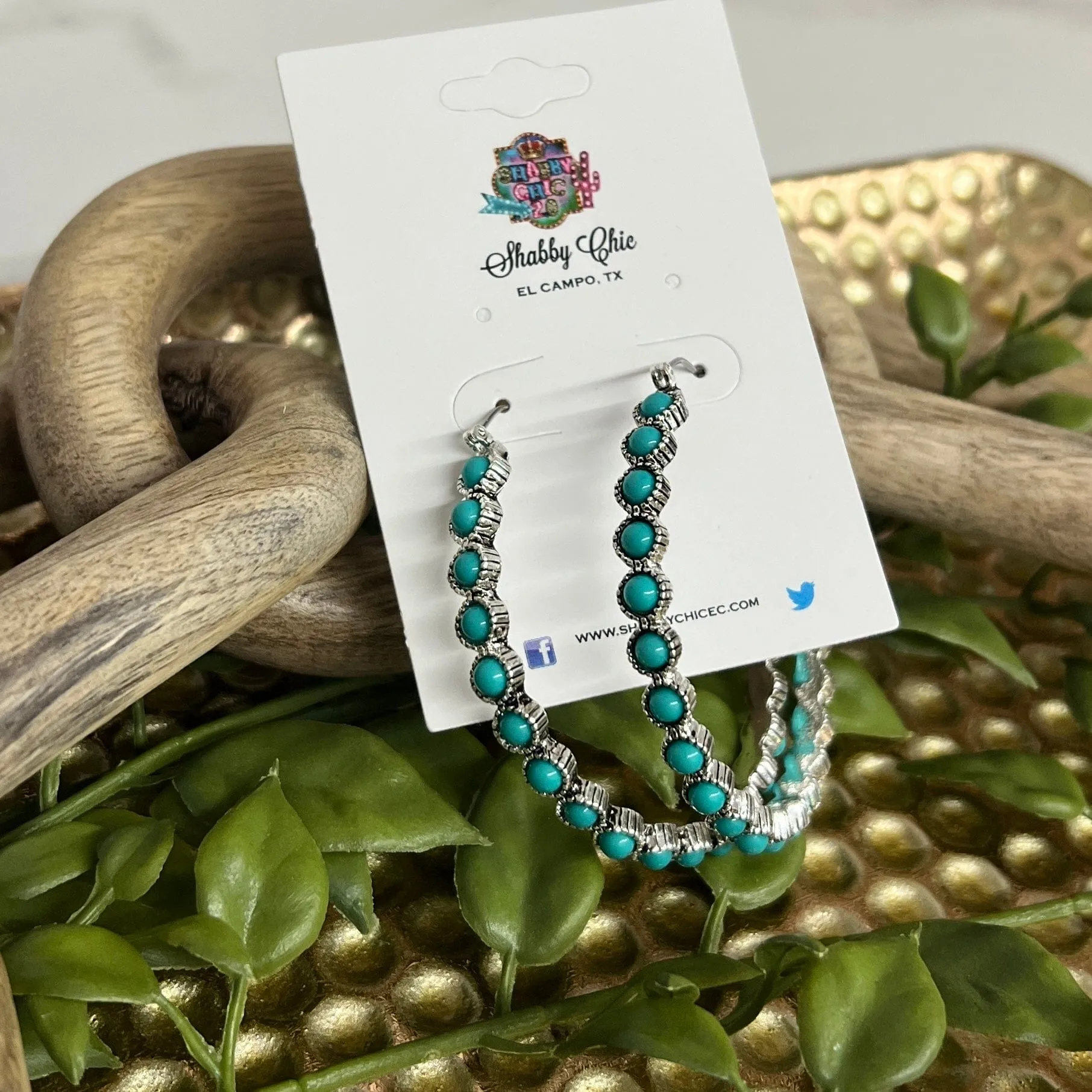 Turquoise Hoop Earrings