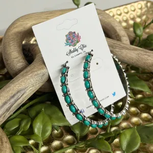 Turquoise Hoop Earrings