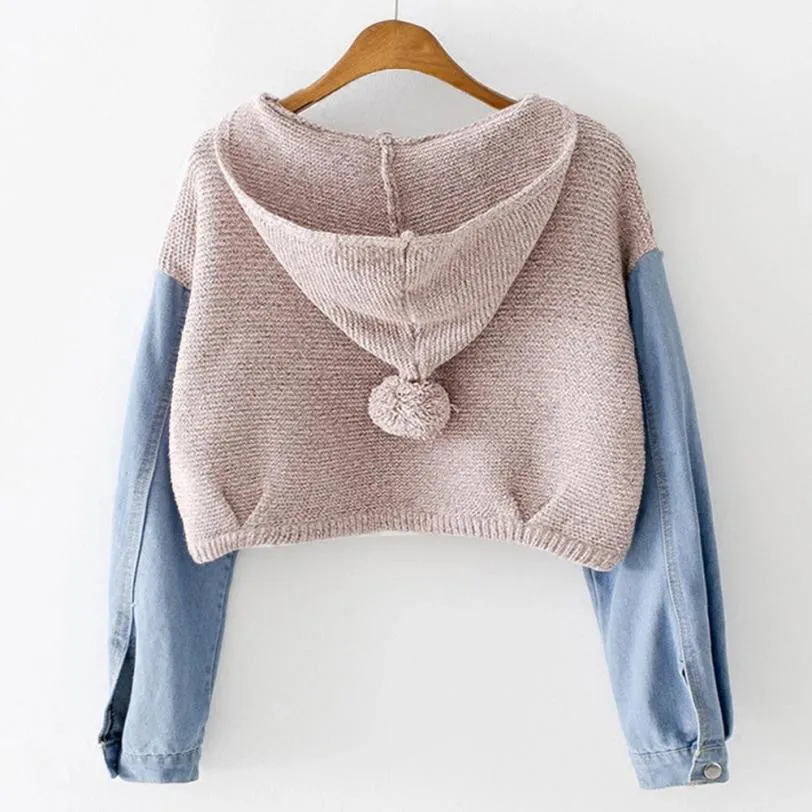 Two Tone Crop Sweater