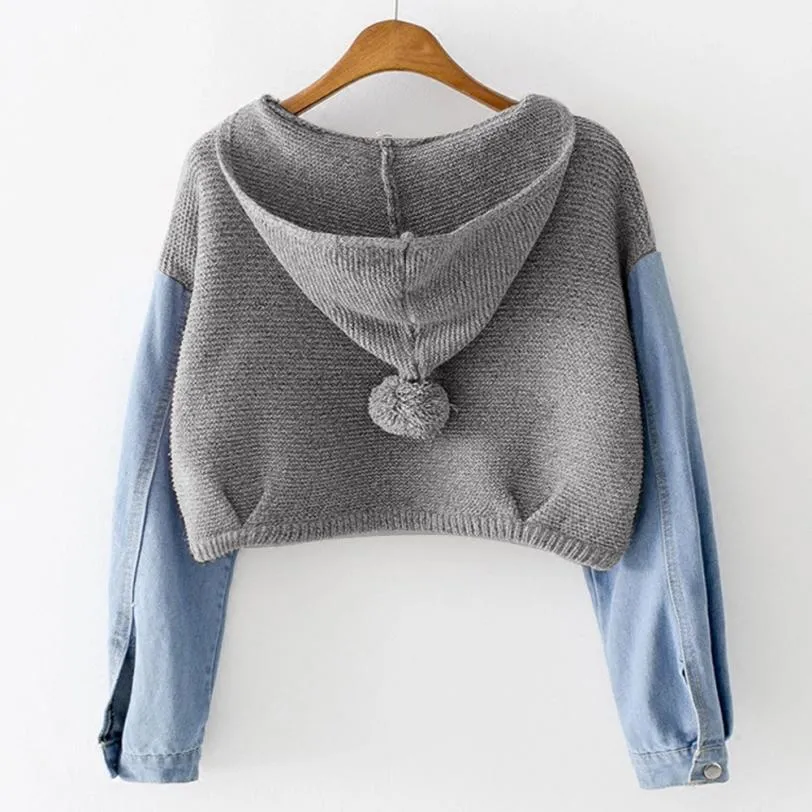Two Tone Crop Sweater