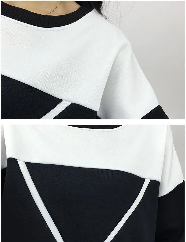 Two Tone Patchwork Sweatshirt