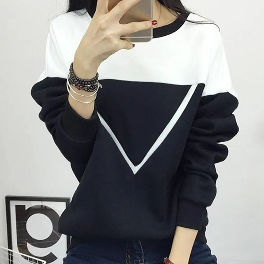 Two Tone Patchwork Sweatshirt