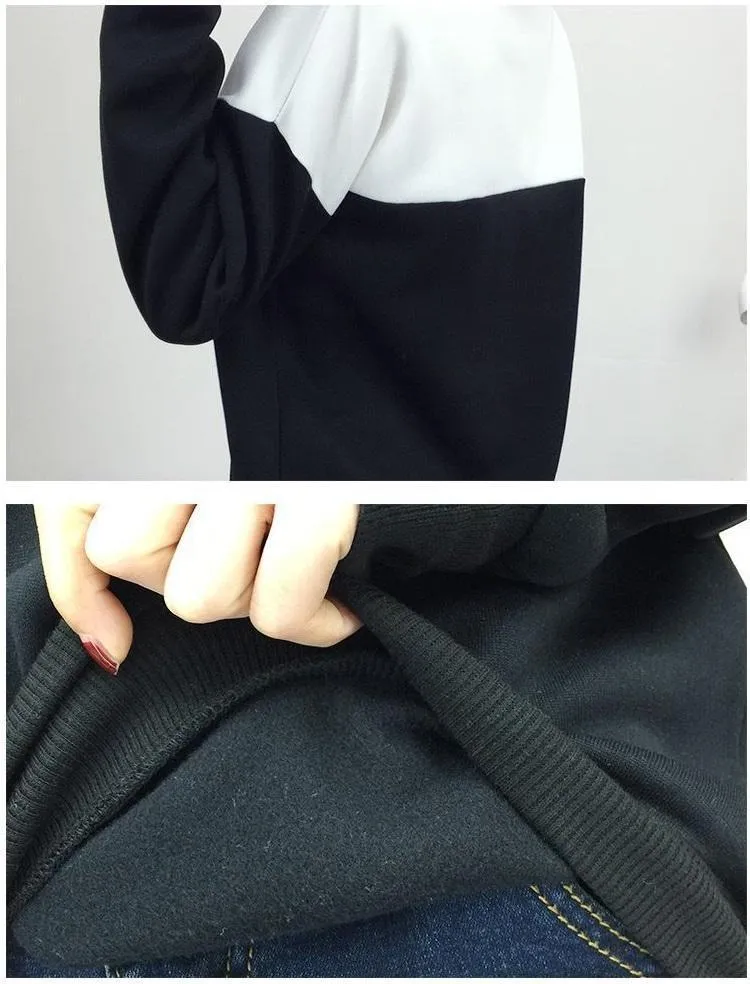 Two Tone Patchwork Sweatshirt